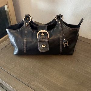 Vintage Etienne Aigner black brown leather purse handbag